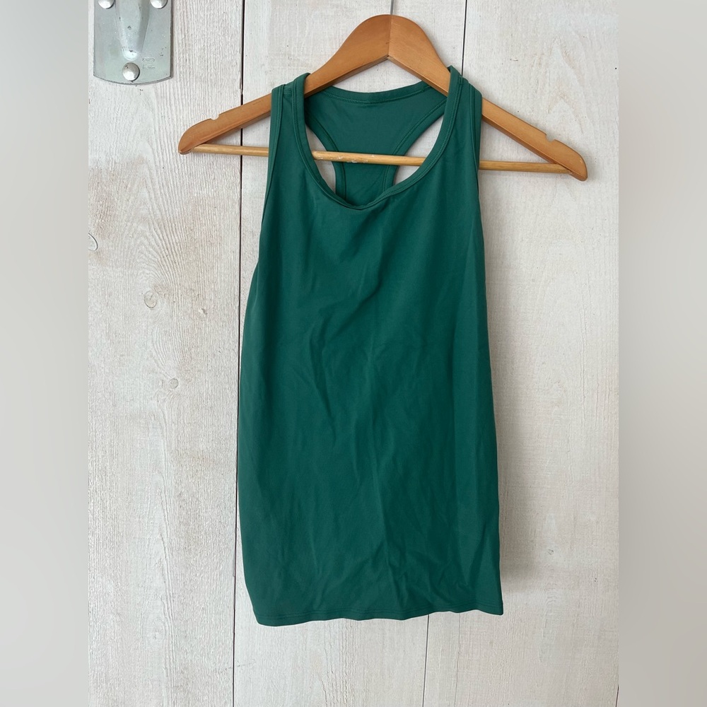 Transcend Racerback Tank in Deep Green